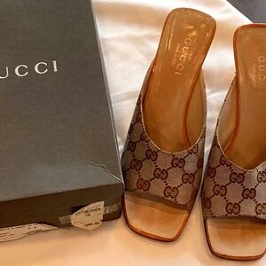 Gucci wedge heel, size 8 beige